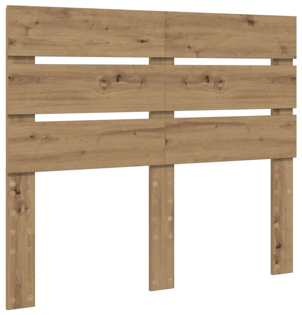 vidaXL Ágykeret fiókkal fejtámlával Artisan tölgy 135 x 190 cm Faanyag