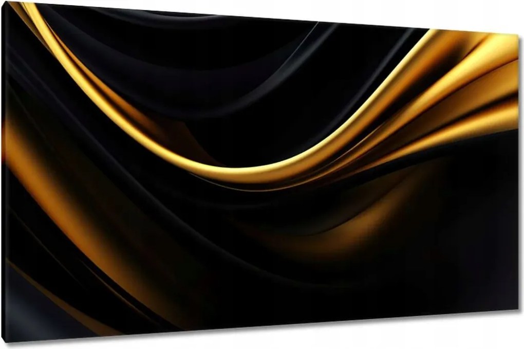 Vászonkép 120x70 Selyem arany szalag