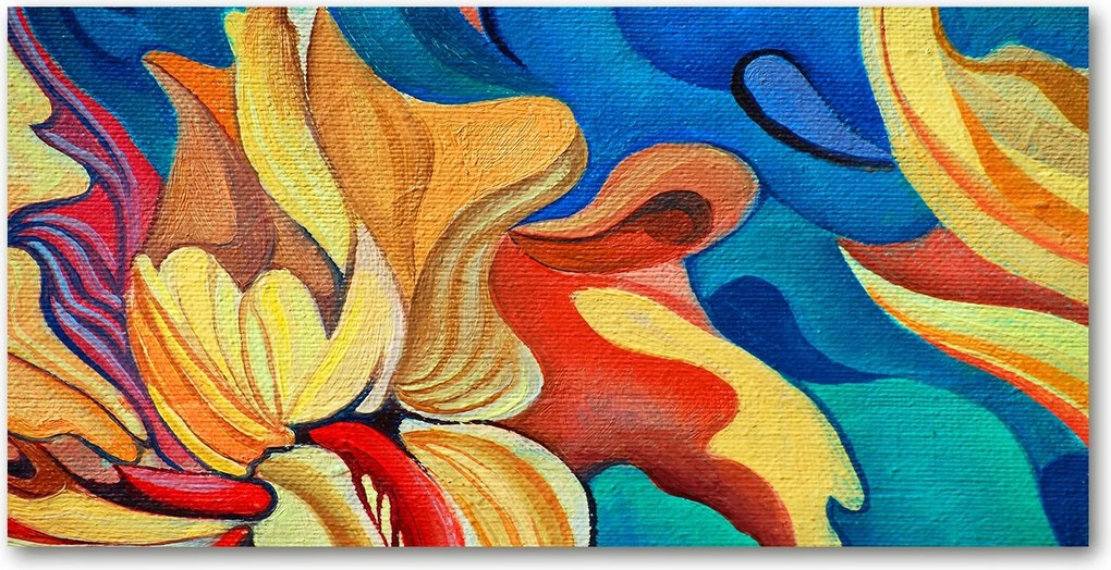 Fotó-üvegkép Absztrakt virág 140x70