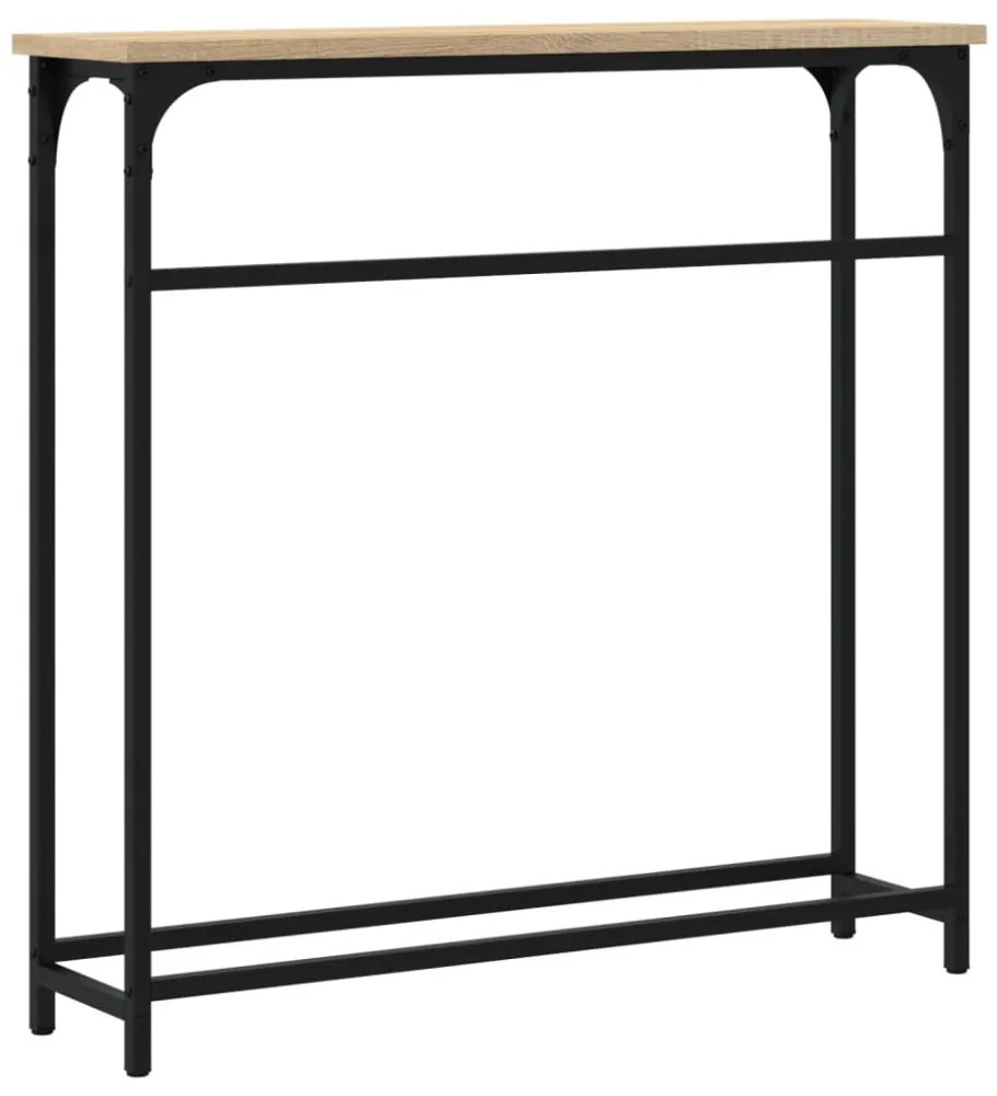 sonoma tölgyfa konzolasztal 75 x 19,5 x 75 cm rétegelt fából