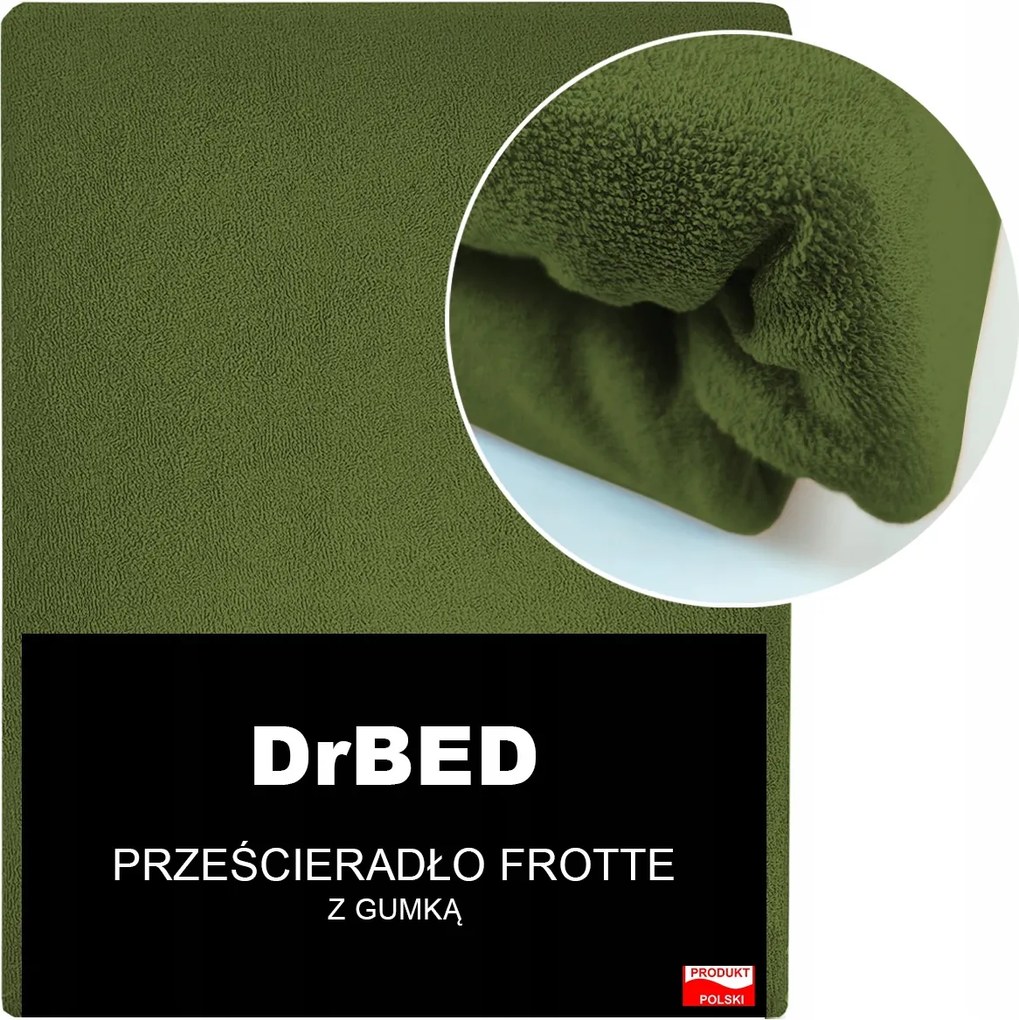 Gumis lepedő 140x200 Frottír Légáteresztő Tökéletes Illeszkedés Khaki