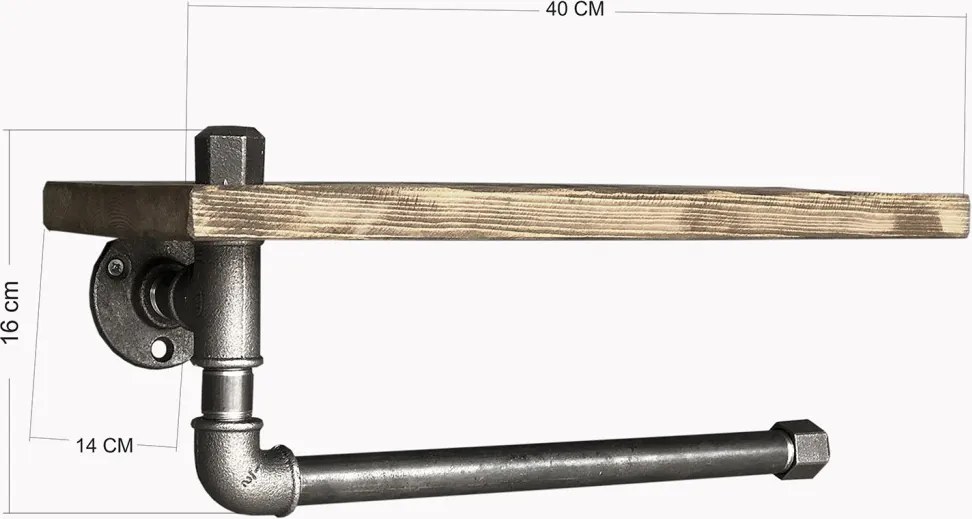 Fali polc, 40 cm – Boruraf035