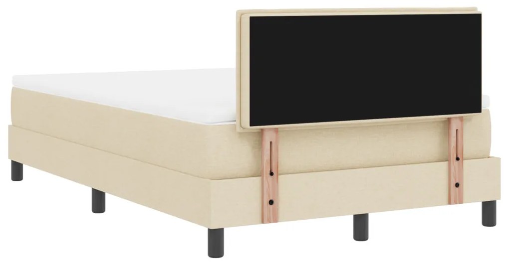 Box Spring ágy matraccal, krém színben, 120x200 cm szövet