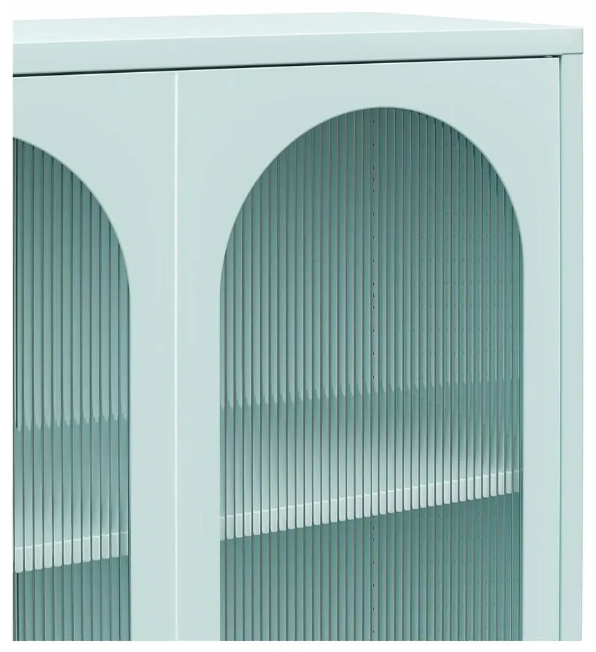 Világoskék fém tálalószekrény 80x186x40 cm Luna – Støraa