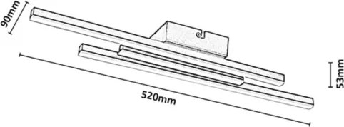 Rabalux 71491 - LED mennyezeti lámpatest LIRIEN LED/18W/230V 4000K fekete