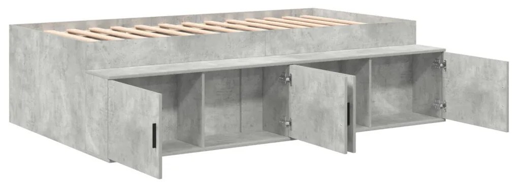 Tárolós ágykeret Beton szürke 100x200 cm