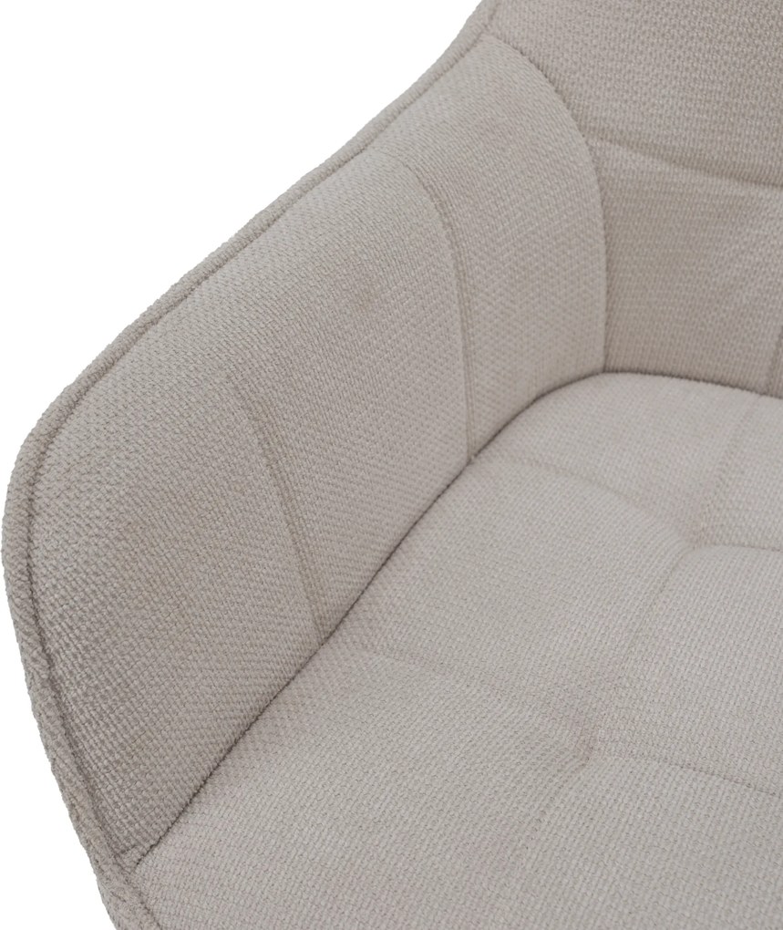 Design fotel, bézs/fekete, MARKEN