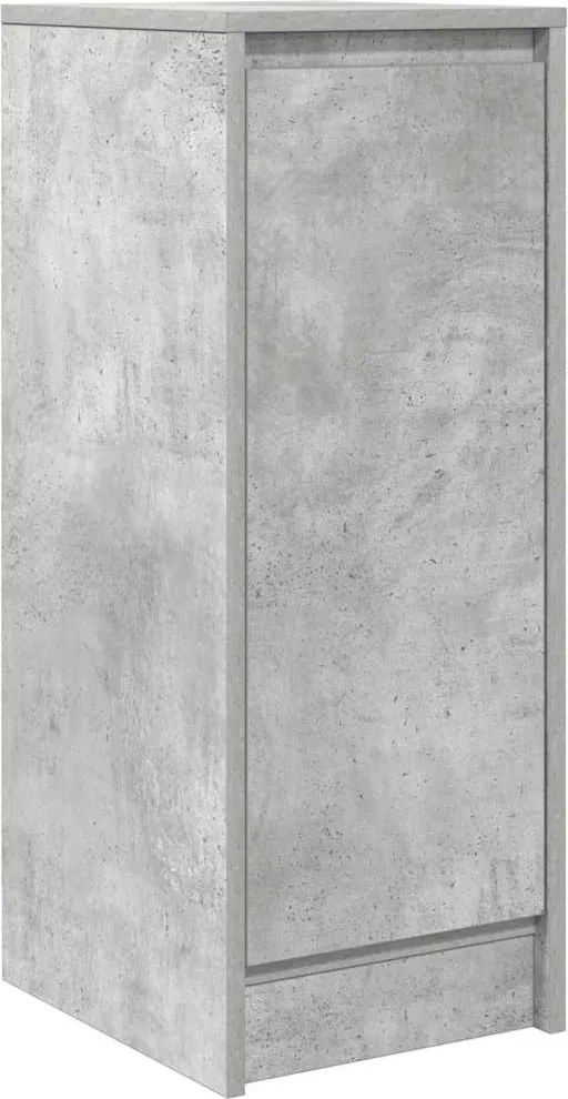 vidaXL betonszürke szerelt fa tálalószekrény 29,5x34x76 cm