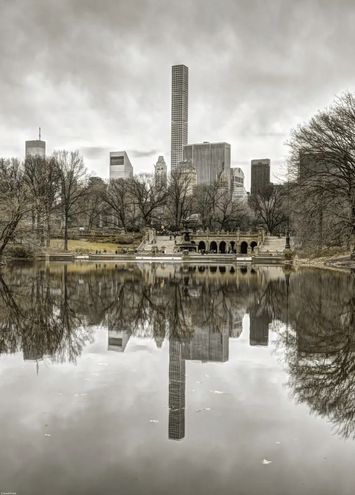 Poszter 39,5x55cm Alsó-Manhattan panoráma a Central Park 2-ből, Assaf Frank
