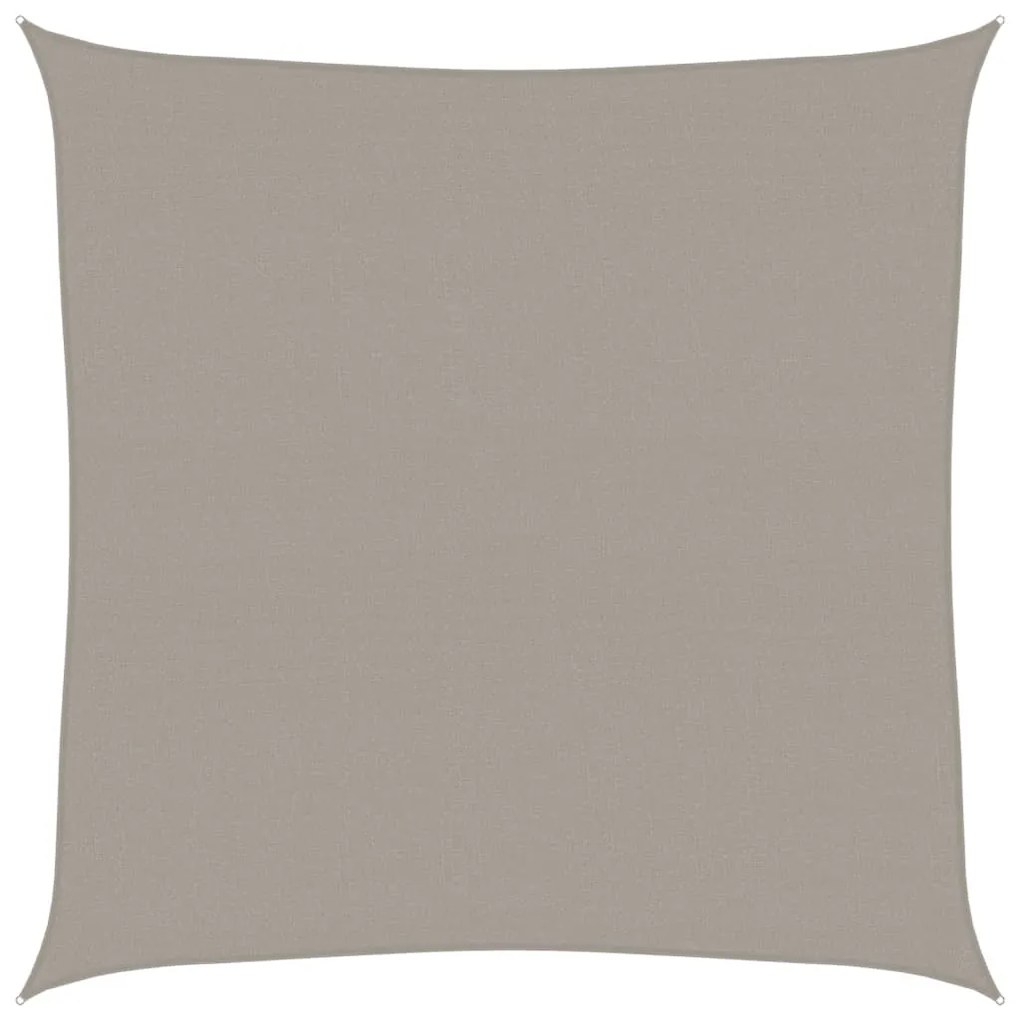 világosszürke HDPE négyszögű napvitorla 160 g/m² 6x6 m