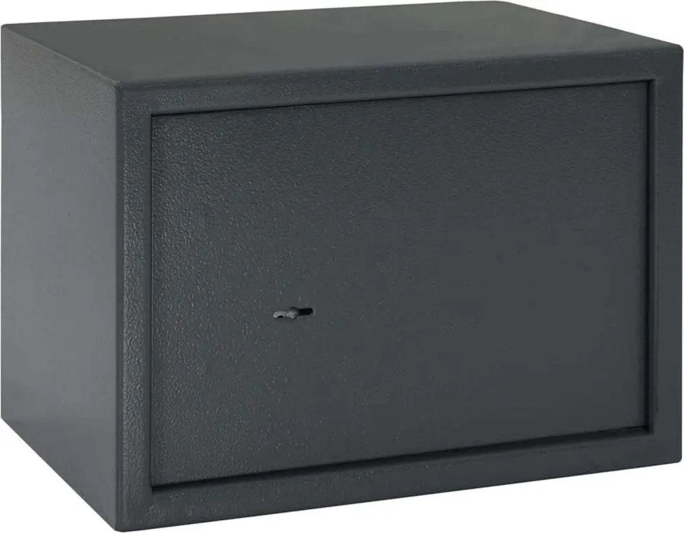 vidaXL Széf doboz zárral Sötétszürke 35 x 25 x 25 cm Acél