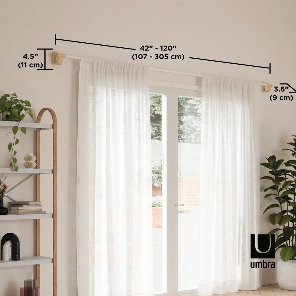 Acél bővíthető függönykarnis 107 - 305 cm Bellwood – Umbra