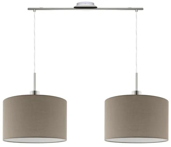 Eglo - LED függeszték TUNJA 2xE27/60W/230V taupe színben
