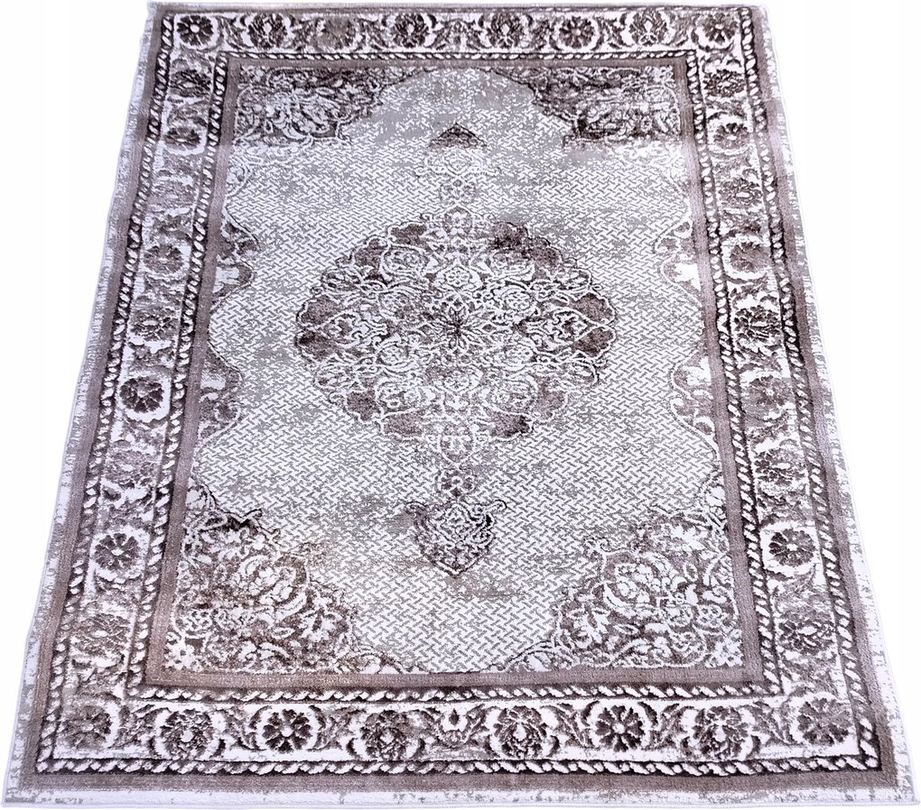 Szőnyeg 160x220 Vintage Barna Klasszikus Nappali Puha Kétszintes