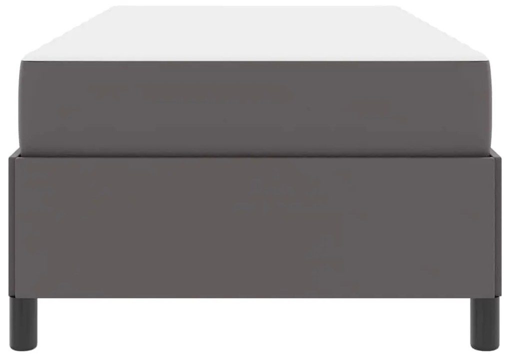 Ágykeret matraccal matracmal Szürke 90 x 190 cm Műbőr