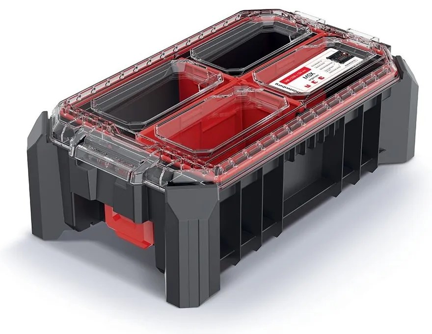 Szervező C, 36,8 cm, magas rekesszel, fekete