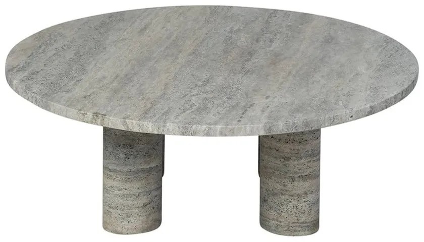 Szürke kő kerek dohányzóasztal ø 75 cm Volos – Blomus