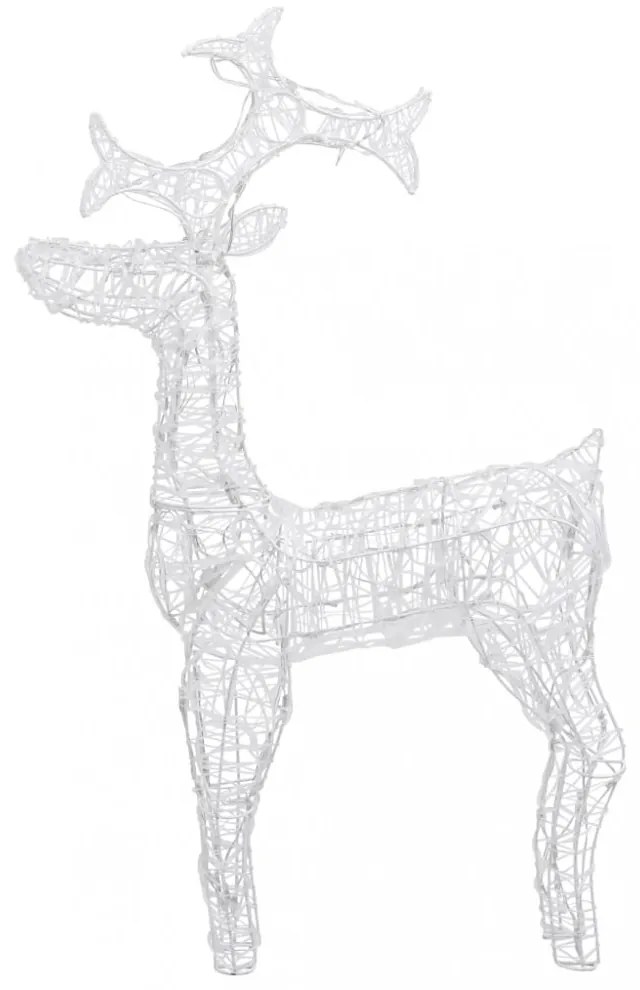 akril karácsonyi rénszarvas dekoráció 90 LED-del 60x16x100 cm