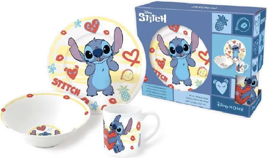 Disney Lilo és Stitch, A csillagkutya Heart porcelán étkészlet Díszdobozban