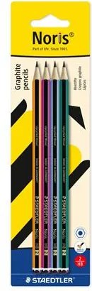 Grafitceruza készlet, HB, hatszögletű, STAEDTLER Noris&reg; 120 colour edition, 4 darab (TS120SBK4)
