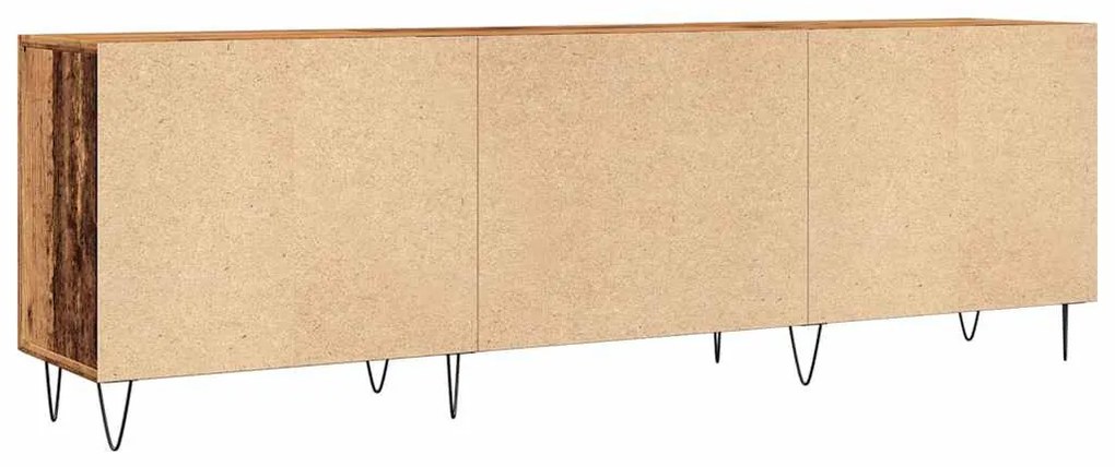 antik fa színű szerelt fa TV-szekrény 150 x 30 x 50 cm
