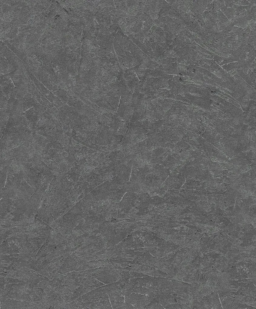 Szürke tapéta utánozza a dörzsölt vinil vakolatot a flizelin szerkezeten
