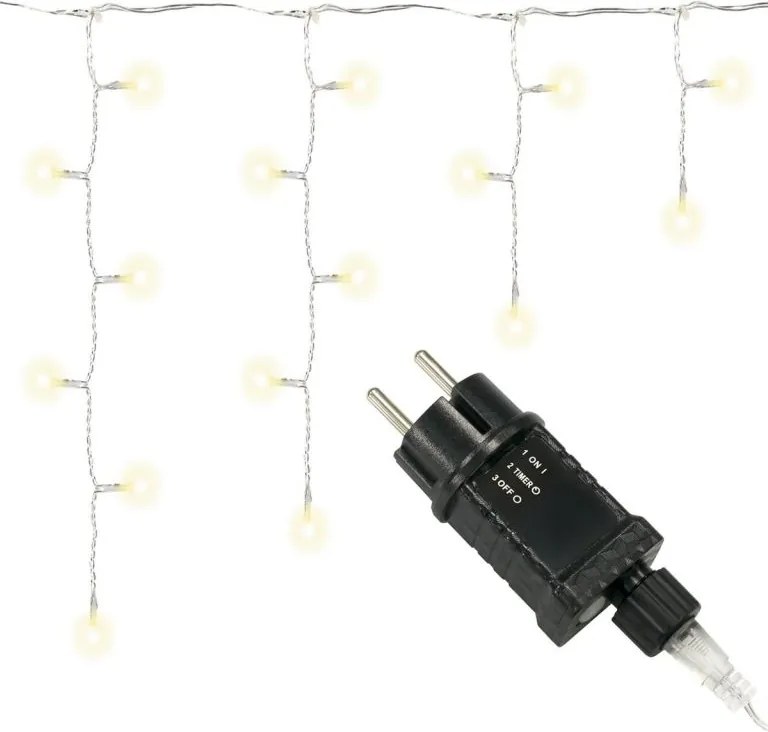 NEXOS Karácsonyi fényeső 600 LED 20 m meleg fehér