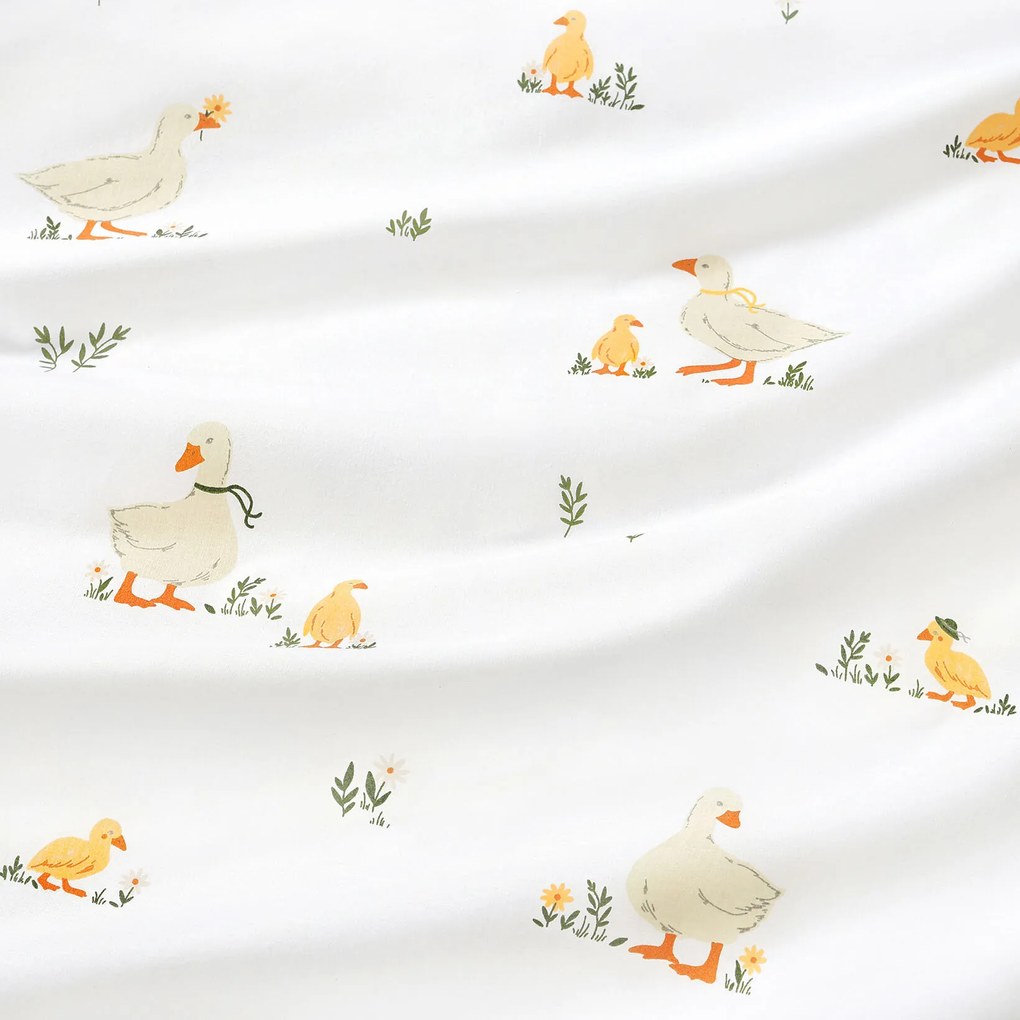 Goldea húsvéti pamut függöny - kacsák 240x150 cm