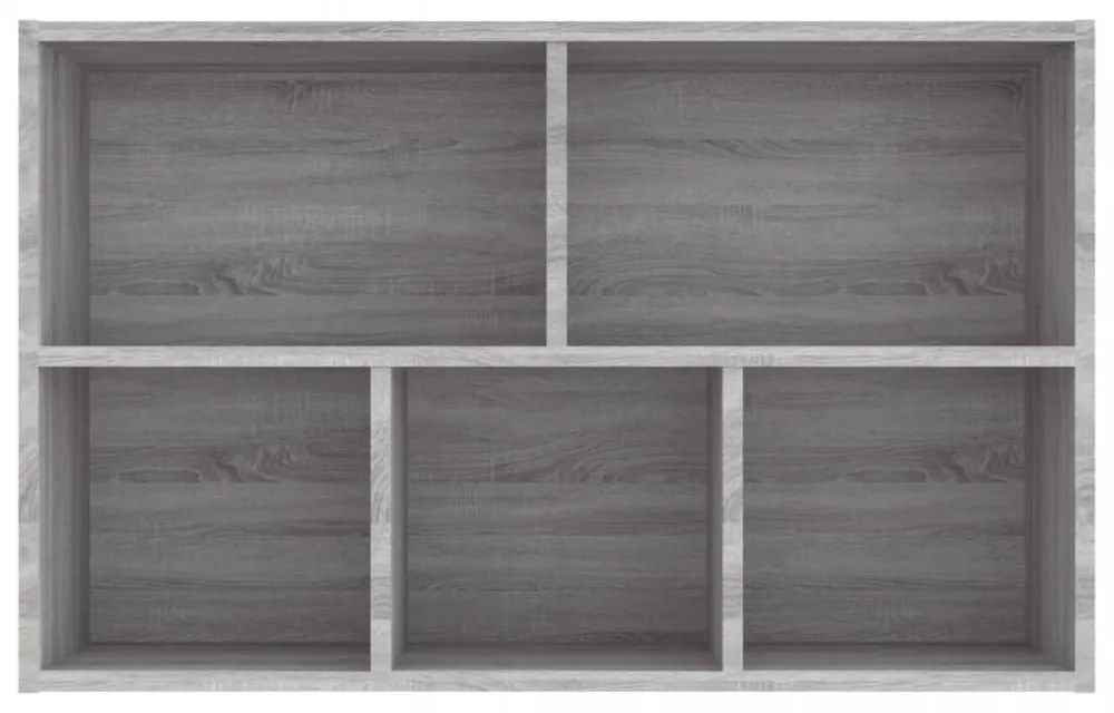szürke sonoma színű fa könyv-/tálalószekrény 50x25x80 cm