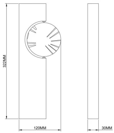 Zuma Line 003064-034754 - LED fali lámpatest FLUX LED/3W/230V arany/fekete