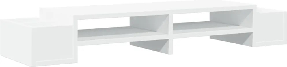 vidaXL fehér szerelt fa monitorállvány tárolóval 100 x 27 x 15 cm