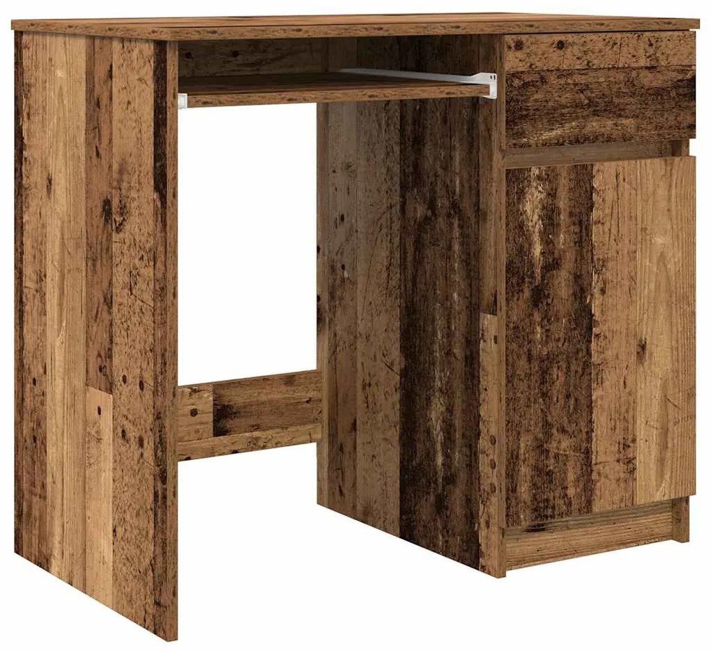 antik fa szerelt fa íróasztal 86x49x76 cm