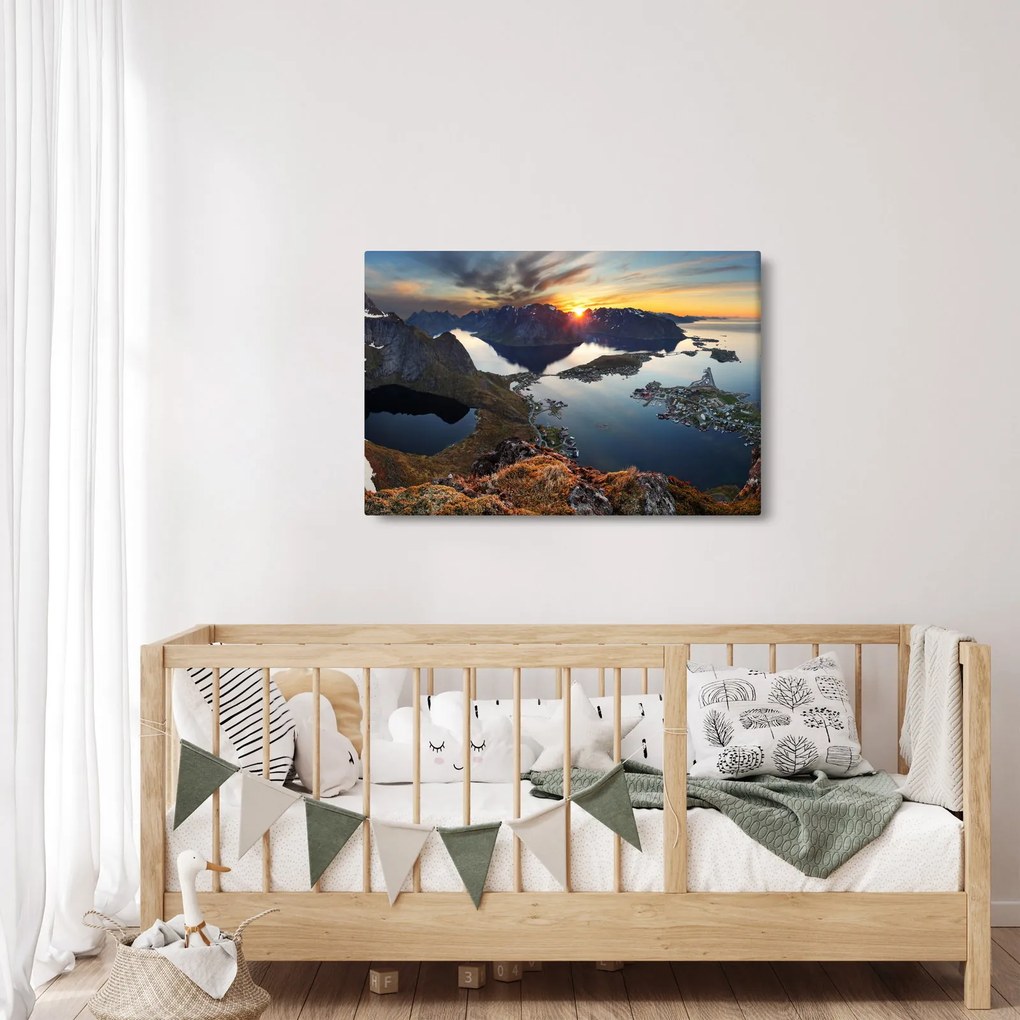 Kép - Hegyi táj, Norvégia (90x60 cm)