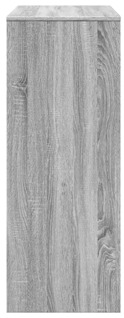 szürke sonoma szerelt fa bárasztal tárolókkal 90x40x103,5 cm