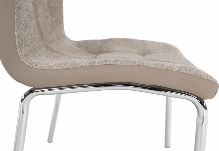 Étkezőszék, bézs/króm, GERDA NEW