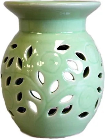 Kandalló Illatos Kerámia Virág Zöld