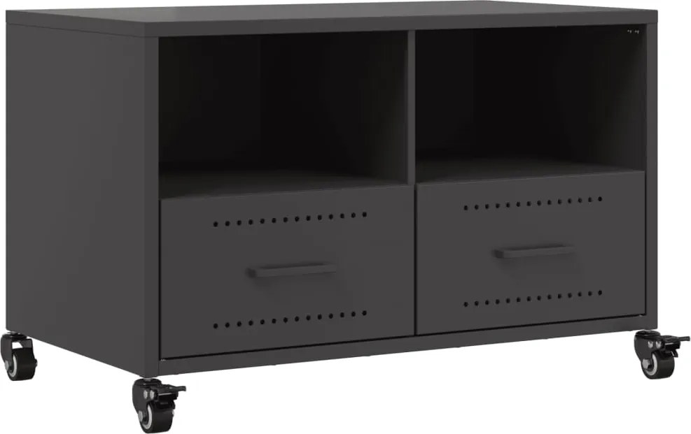 vidaXL fekete acél TV-szekrény 68 x 39 x 43,5 cm