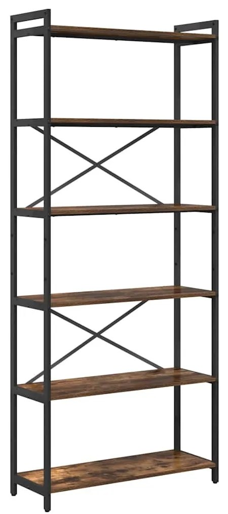 Könyvszekrény Füstölt tölgy 80 x 30 x 188 cm Faanyag