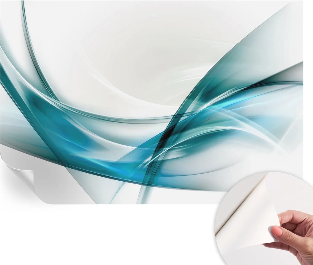 Mosható öntapadós fotótapéta étkezőbe Kék hullámok 104x70 cm