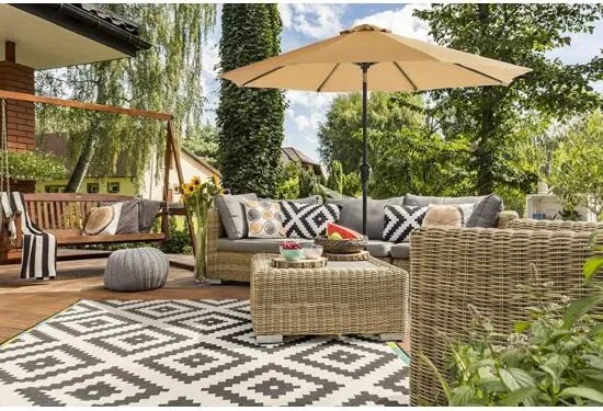 Kerti napernyő, upf 50+, napernyő, 30°-ban dönthető, 3 m, taupe