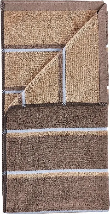 Barna-bézs pamut fürdőlepedő 70x140 cm Sauna – Zone