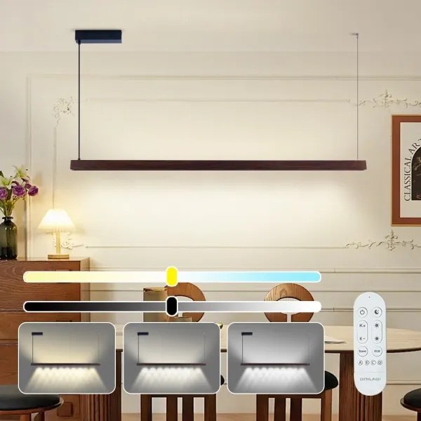 Immax NEO 07301L-LED Dimmelhető kábeles függeszték MADEIRA 33W/230V Wi-Fi Tuya 152 cm dió