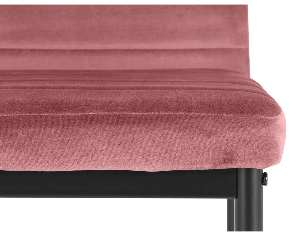 Sötét rózsaszín bársony étkezőszék szett 2 db-os Mandy – Støraa