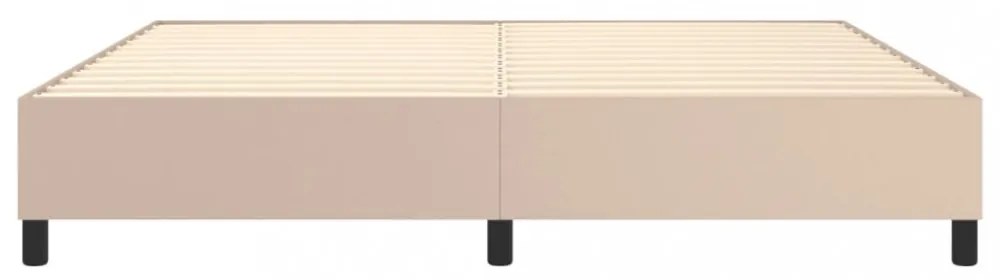 cappuccino színű műbőr rugós ágykeret 200x200 cm