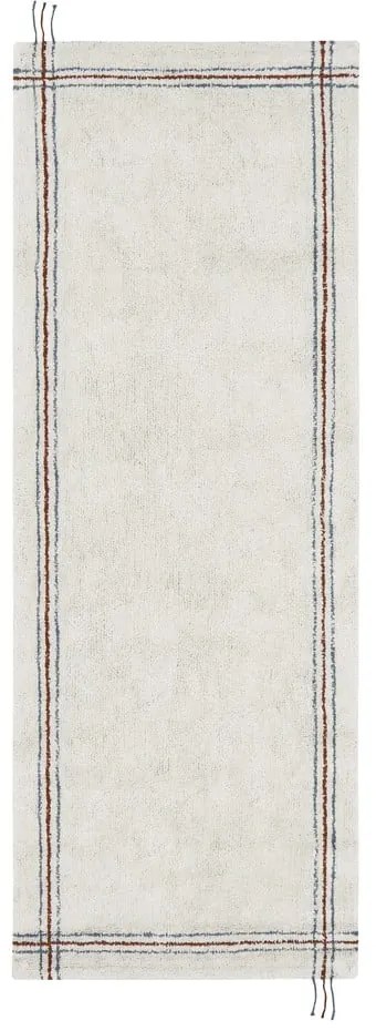 Krémszínű mosható kézi szövésű pamut futószőnyeg 80x230 cm Cuisine Natural – Lorena Canals