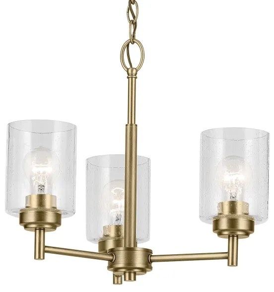 Kichler KL-WINSLOW3-NBR - Csillár láncon WINSLOW 3xE27/60W/230V réz