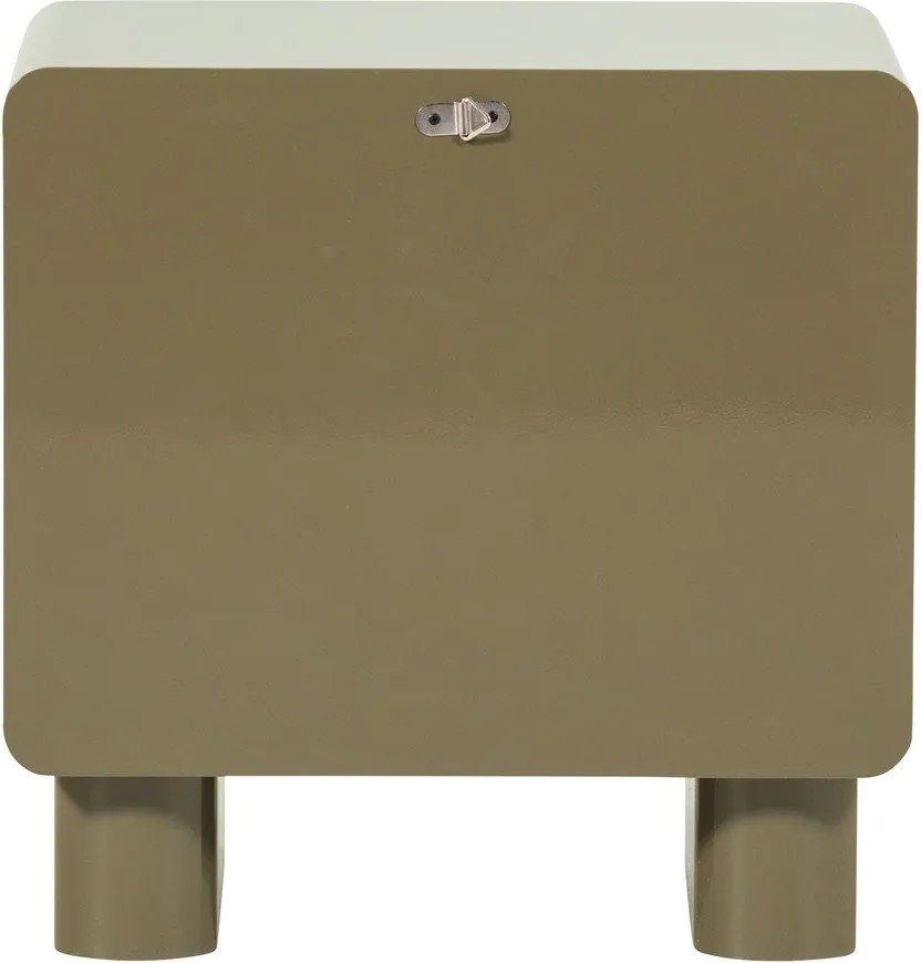 Zöld fényes éjjeliszekrény Lustra – WOOOD