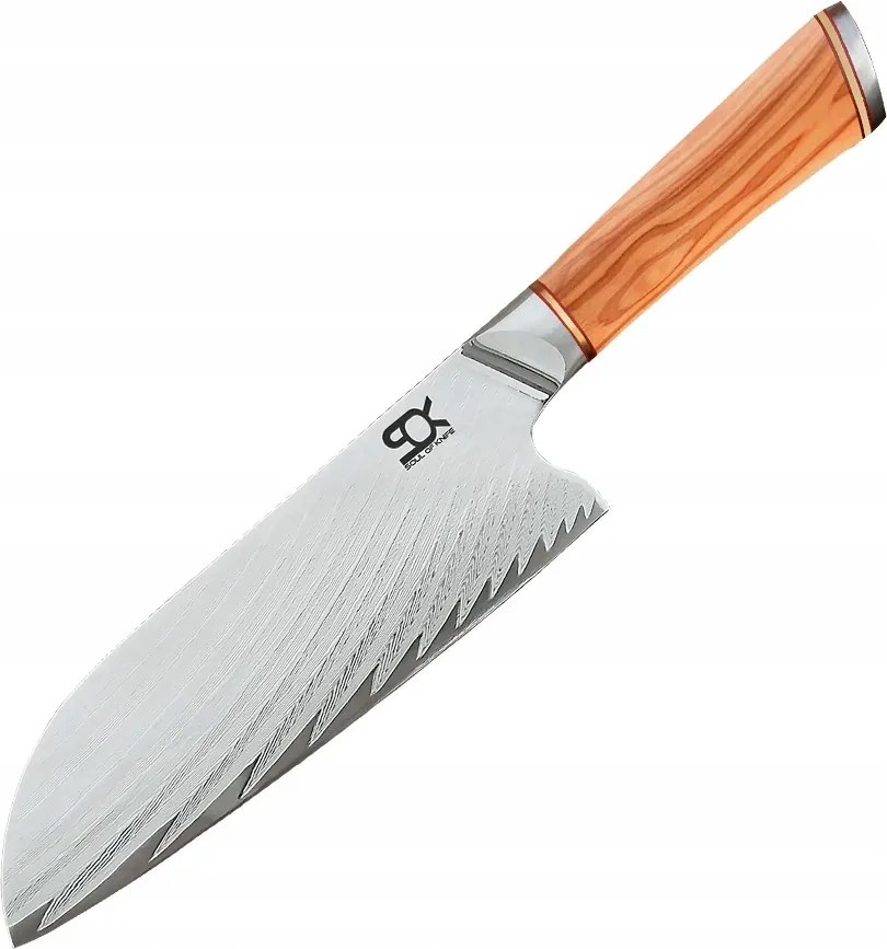 Santoku kés 175 mm Sok Olive Sunshine Damaszkusz