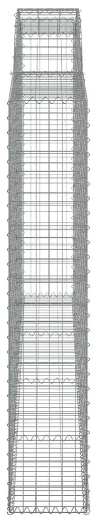 2 db íves horganyzott vas gabion kosár 300x30x160/180 cm
