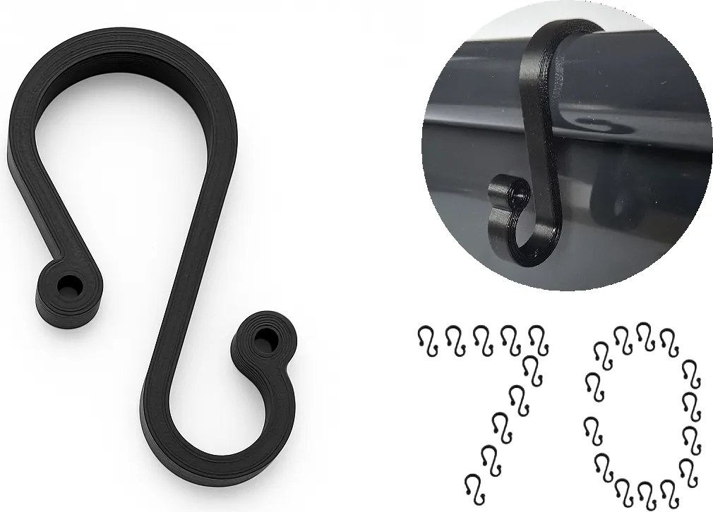 70xErős ereszcsatorna akasztók fényfüzér díszek fények függönykarnis tartó